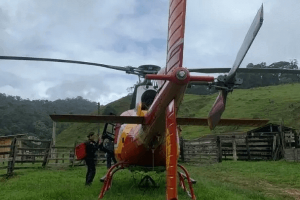  Idoso é atacado por vaca e resgate mobiliza bombeiros