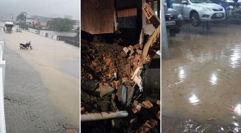  Temporal provoca estragos no Alto Vale do Itajaí