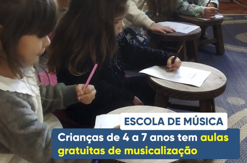  Aulas gratuitas de musicalização para crianças de 4 a 7 anos