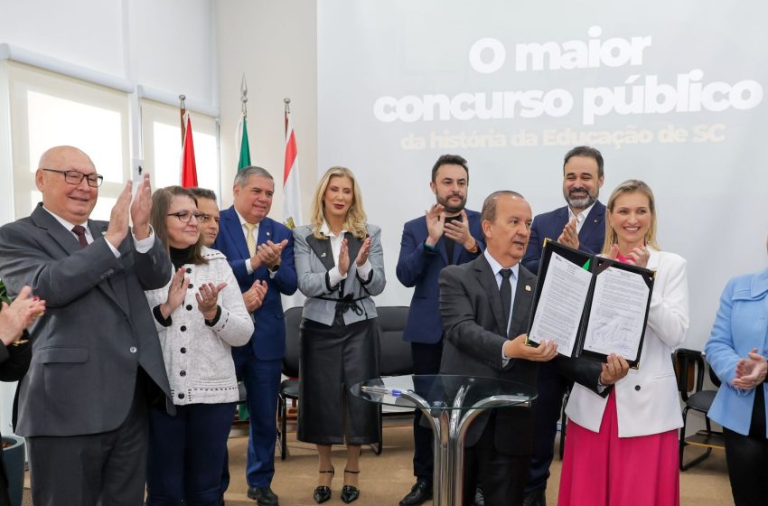  Governo do Estado e secretaria da Educação lançam edital do maior concurso público da história de Santa Catarina