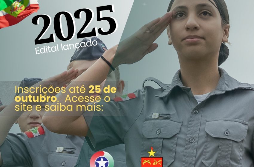  Colégio Policial Militar abre 75 vagas para 2025 em Jaraguá do Sul