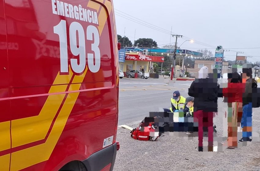  Motociclista ferido em acidente na SC-418