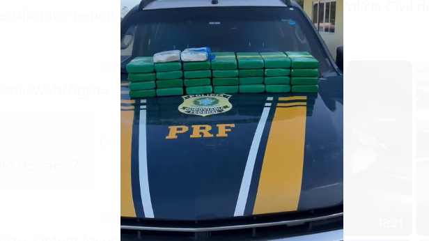  PRF prende mulheres e apreende 30 quilos de cocaína