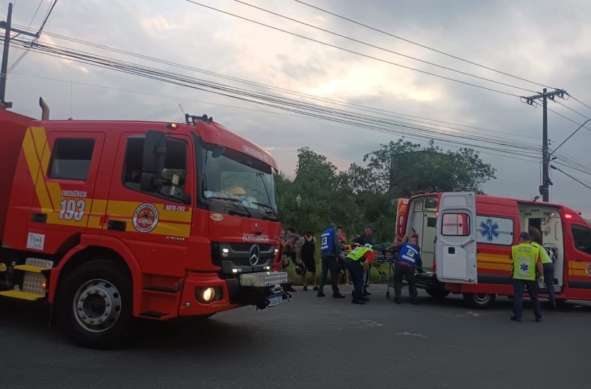  Colisão entre carro e moto deixa um ferido