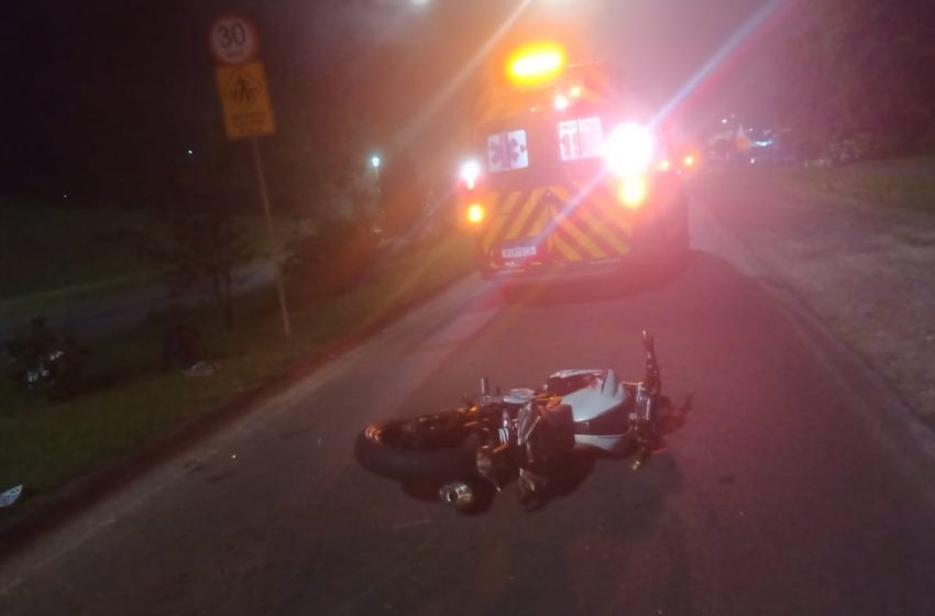  Queda de moto na Avenida dos Imigrantes