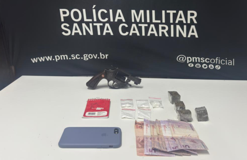  Adolescente é apreendido com arma e drogas em Serra Alta